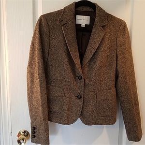 Banana Republic brown tweed blazer
